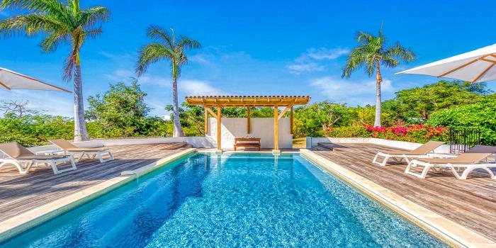Luxury villa rentals St Martin - Large Pool